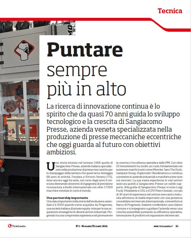 Always aim higher - Sangiacomo Presse